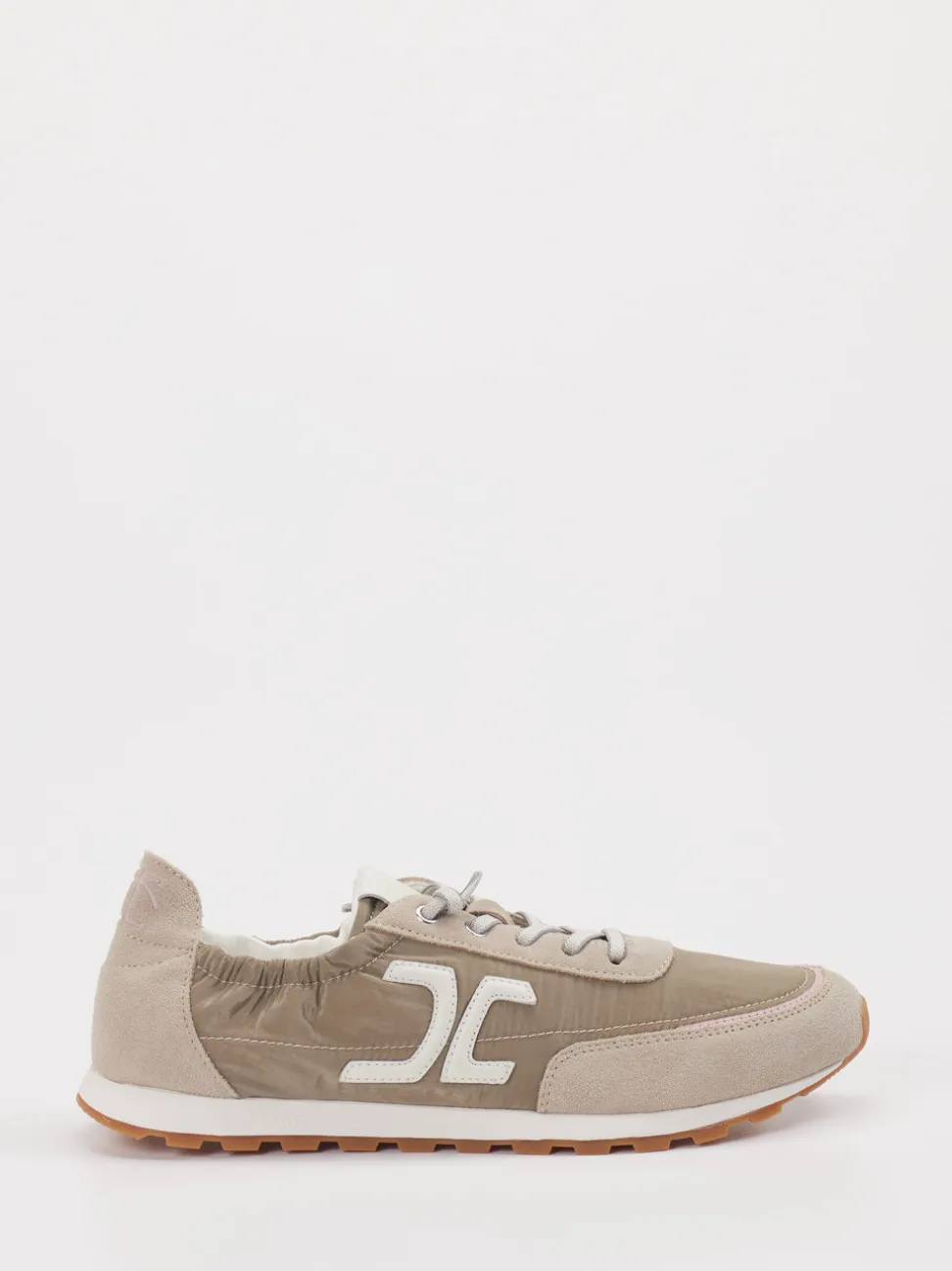 Candice Cooper – Sneaker aus Velour/Textil in Beige