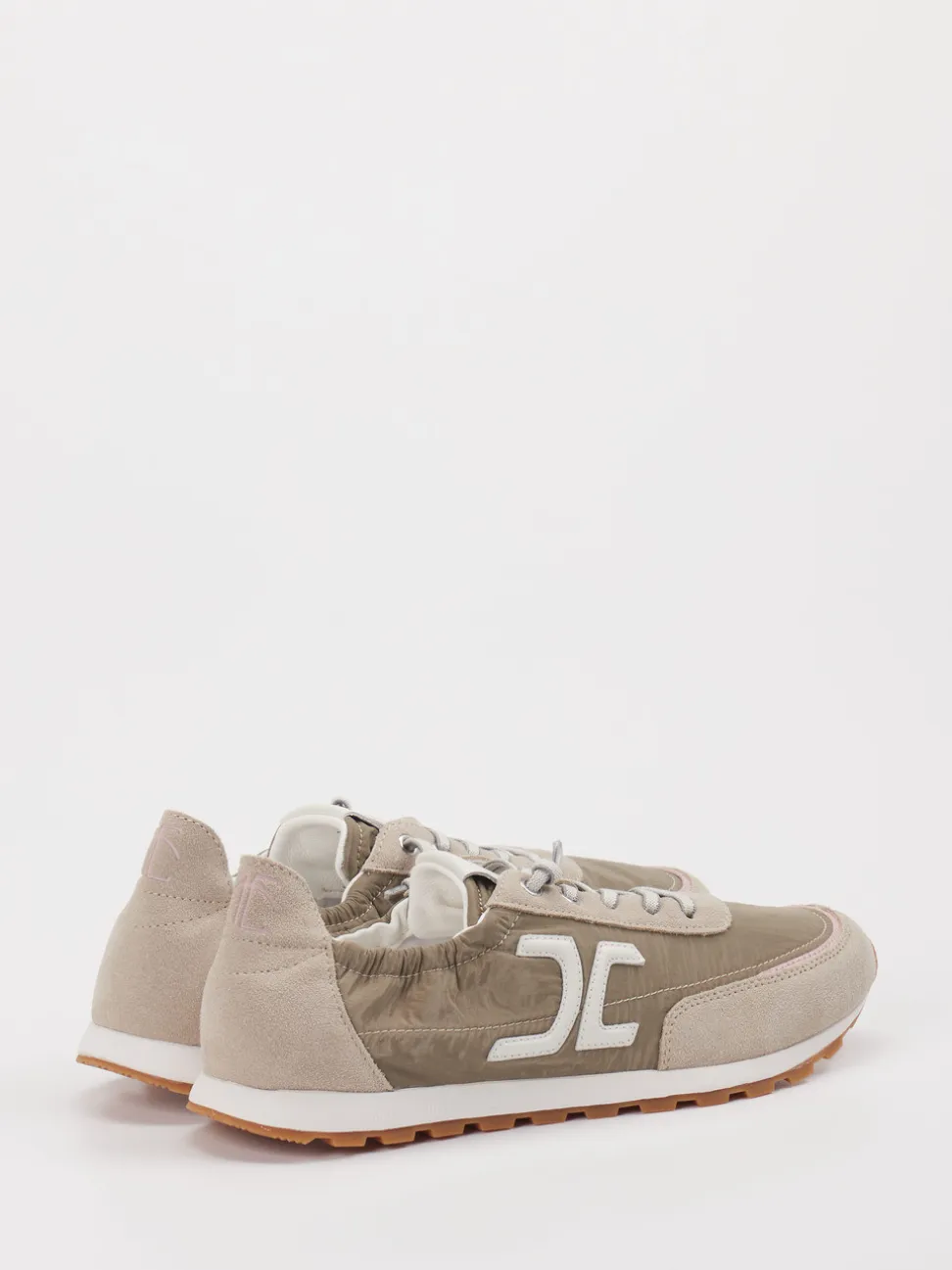 Candice Cooper – Sneaker aus Velour/Textil in Beige