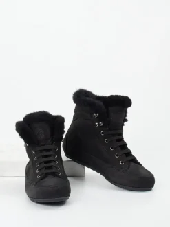 Candice Cooper – Stiefelette aus Nubukleder schwarz