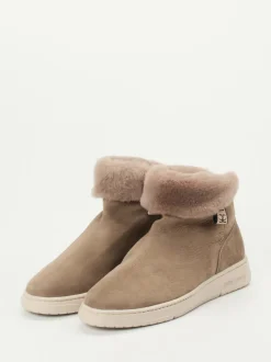 Candice Cooper – Stiefeletten aus Nubukleder taupe