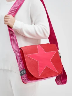 Canvasco – Messenger Bag aus Textil in Pinkrot