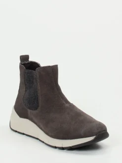 Christian Dietz – Chelsea-Stiefelette aus Veloursleder grau