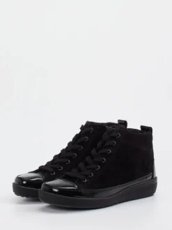 Christian Dietz – High-Top-Sneaker aus Veloursleder schwarz
