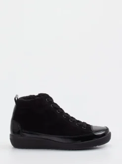 Christian Dietz – High-Top-Sneaker aus Veloursleder schwarz