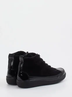 Christian Dietz – High-Top-Sneaker aus Veloursleder schwarz