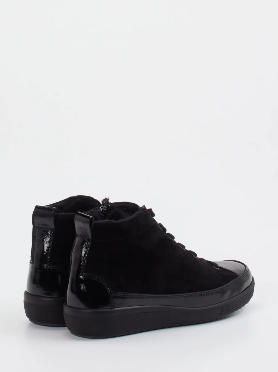 Christian Dietz – High-Top-Sneaker aus Veloursleder schwarz