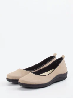 Christian Dietz – Komfort-Ballerinas aus Veloursleder beige