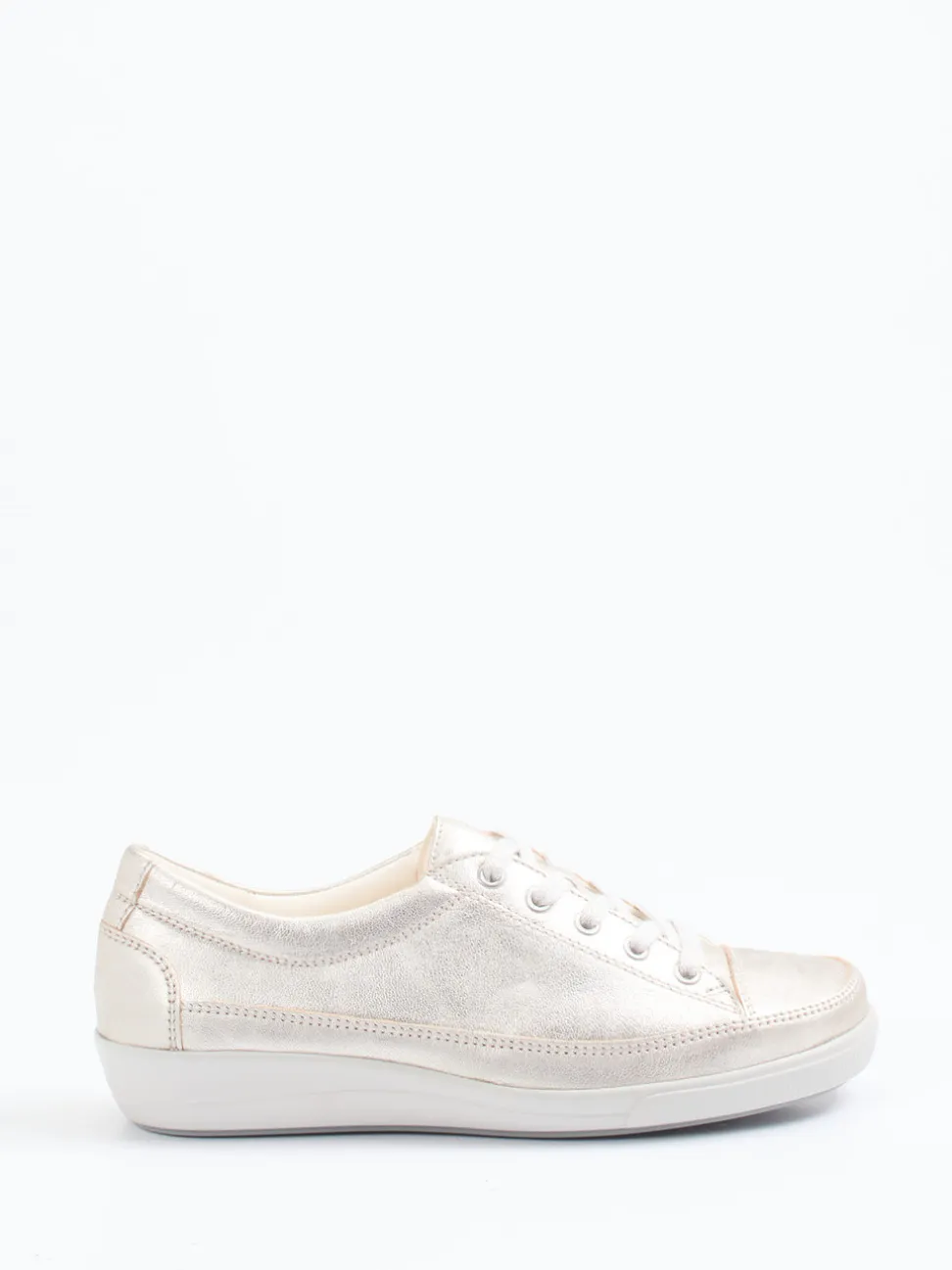 Christian Dietz – Komfort-Sneaker aus Metallicleder Beige