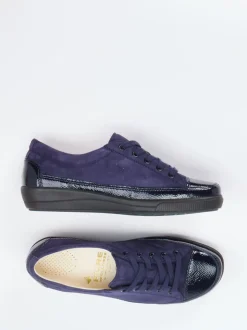 Christian Dietz – Komfort-Sneaker aus Veloursleder dunkelblau