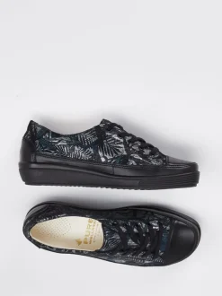 Christian Dietz – Komfort-Sneaker aus geprägtem Leder Schwarz