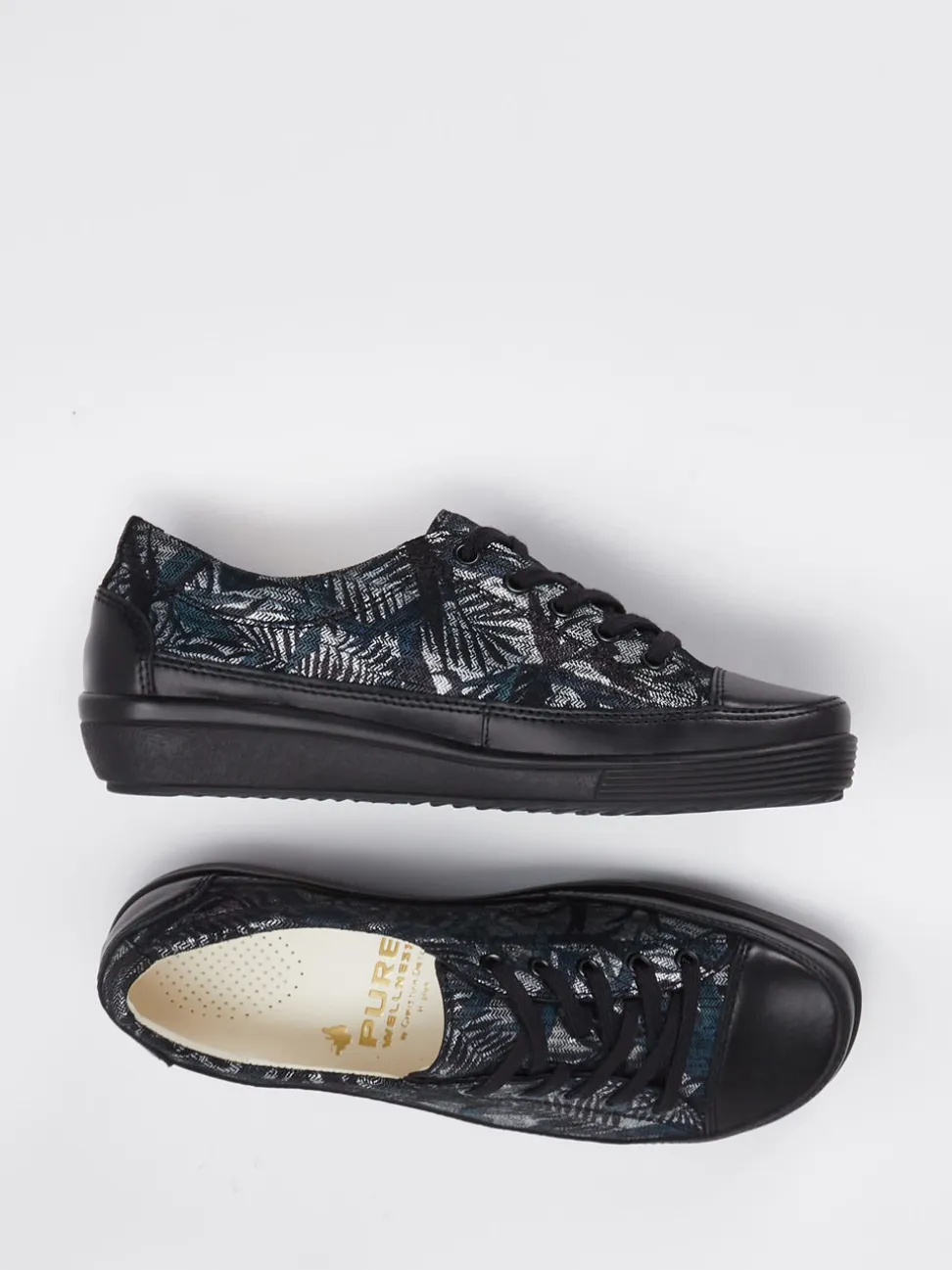 Christian Dietz – Komfort-Sneaker aus geprägtem Leder Schwarz