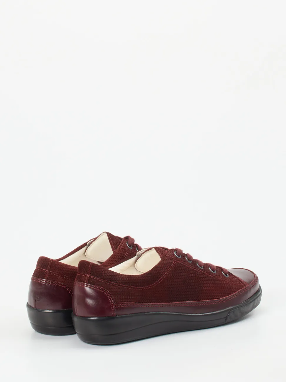 Christian Dietz – Komfort-Sneaker aus geprägtem Leder bordeaux