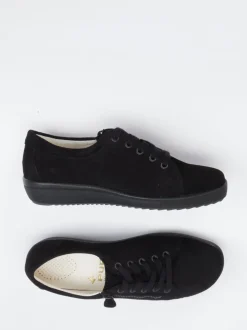 Christian Dietz – Komfort-Sneaker aus geprägtem Leder schwarz