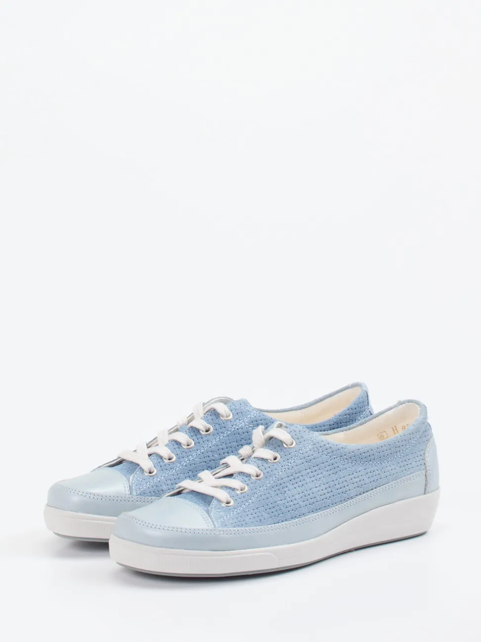 Christian Dietz – Komfort-Sneaker aus geprägtem Leder blau