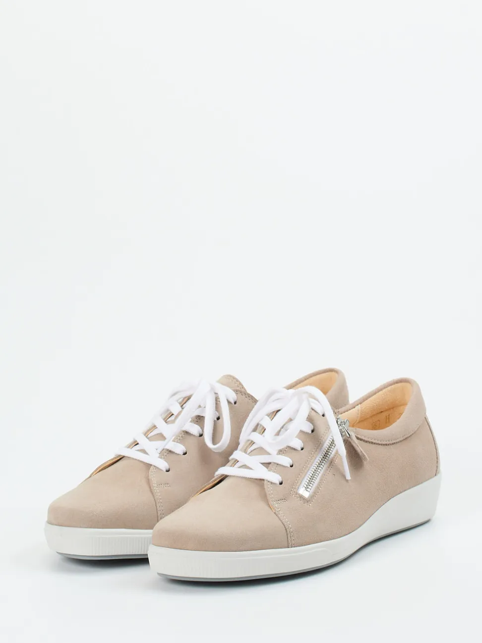 Christian Dietz – Komfort-Sneaker aus Veloursleder beige