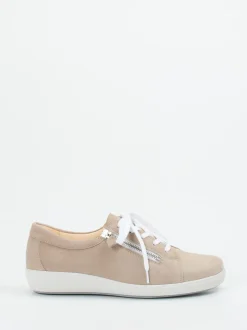 Christian Dietz – Komfort-Sneaker aus Veloursleder beige