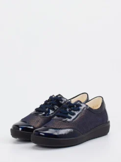 Christian Dietz – Komfort-Sneaker aus Lackleder Dunkelblau