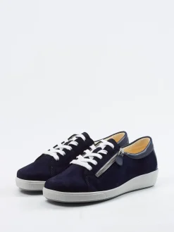 Christian Dietz – Komfort-Sneaker aus Veloursleder Marineblau