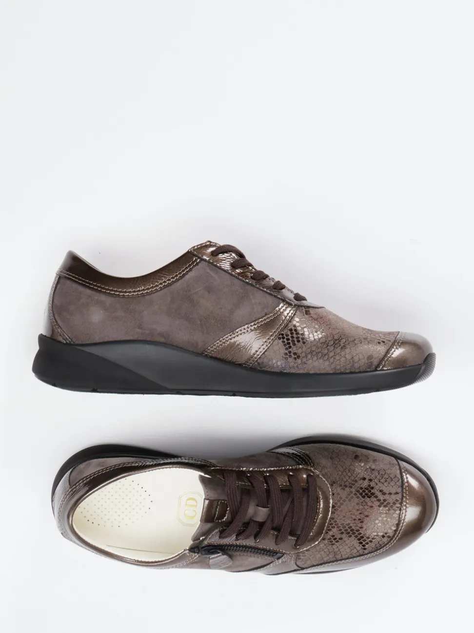 Christian Dietz – Komfort-Sneaker aus Glatt- und Veloursleder