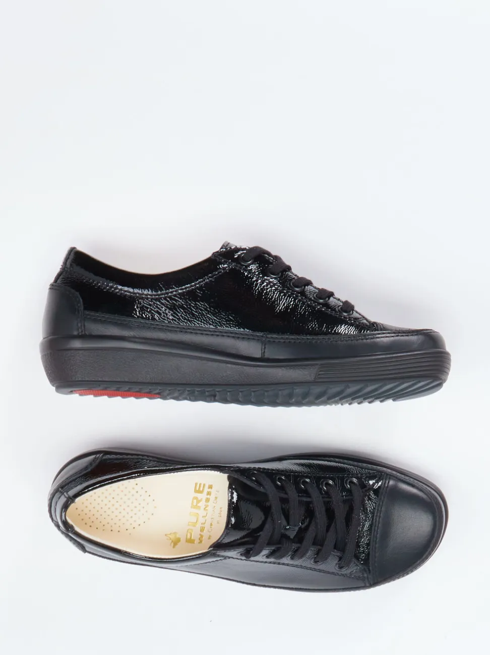 Christian Dietz – Komfort-Sneaker aus Lackleder Schwarz