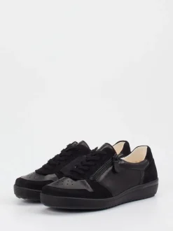 Christian Dietz – Komfort-Sneaker aus Veloursleder schwarz