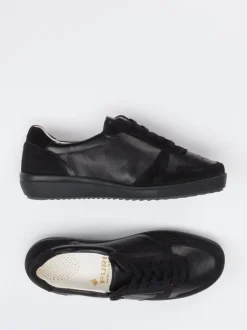 Christian Dietz – Komfort-Sneaker aus Veloursleder schwarz