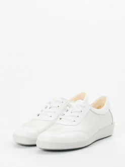 Christian Dietz – Komfort-Sneaker aus Stretchleder Offwhite