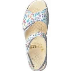 Christian Dietz – Komfortsandale aus geprägtem Leder multicolor