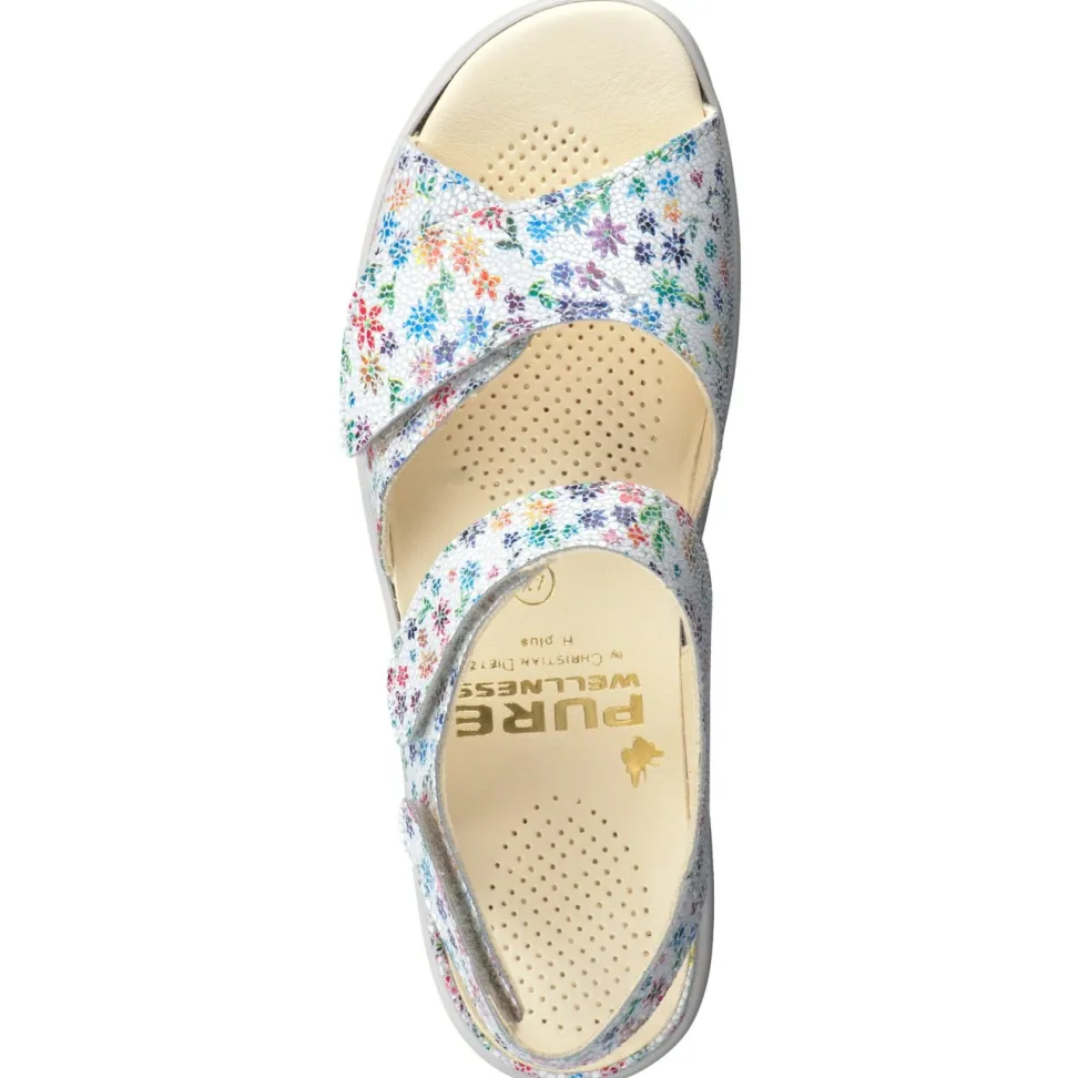 Christian Dietz – Komfortsandale aus geprägtem Leder multicolor