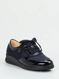 Christian Dietz – Komfort-Sneaker aus Veloursleder Dunkelblau