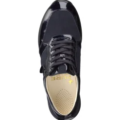 Christian Dietz – Komfort-Sneaker aus Veloursleder Dunkelblau