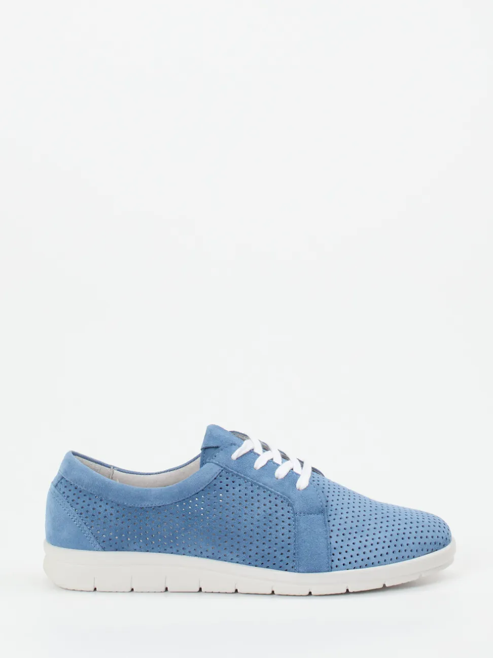 Christian Dietz – Schnürschuh aus Veloursleder jeansblau