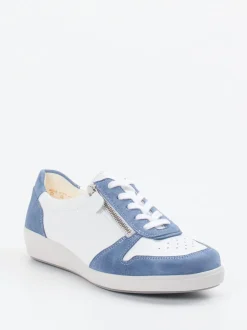 Christian Dietz – Sneaker aus Velour/Leder in Weiß
