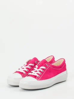 Christian Dietz – Sneaker aus Veloursleder pink