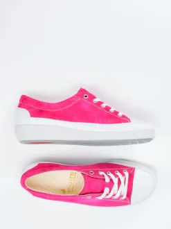 Christian Dietz – Sneaker aus Veloursleder pink