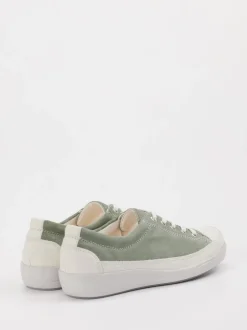 Christian Dietz – Sneaker aus Veloursleder salbeigrün