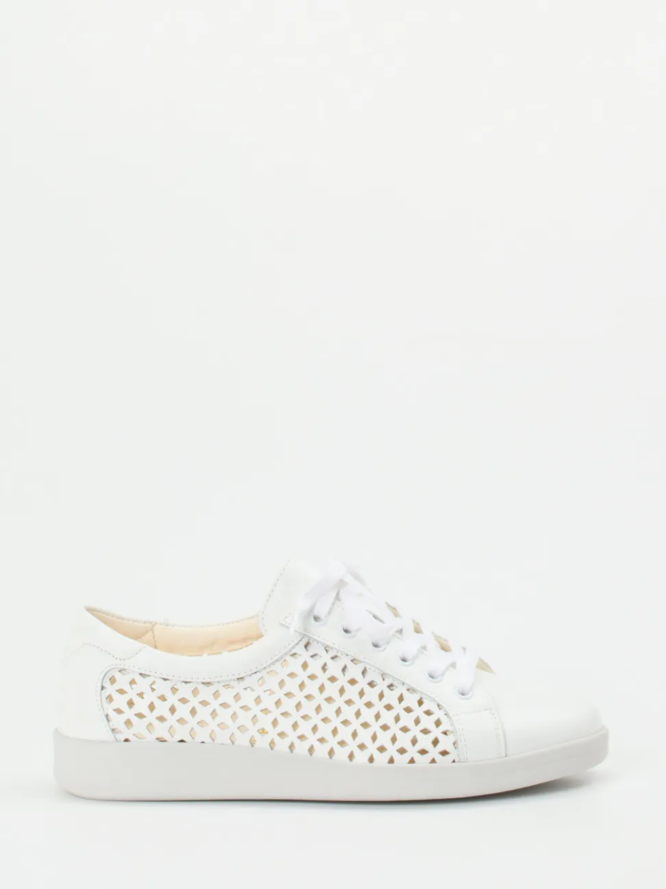 Christian Dietz – Sneaker aus Kalbleder Weiß Cut-Out