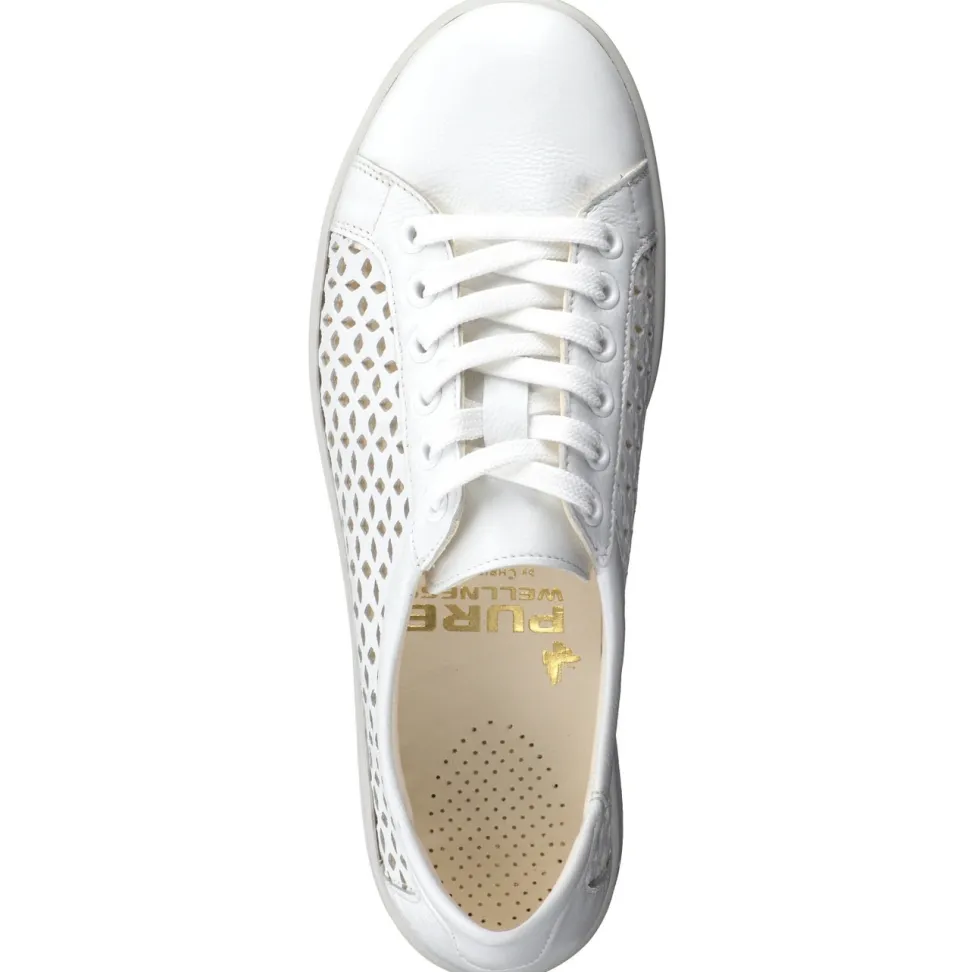 Christian Dietz – Sneaker aus Kalbleder Weiß Cut-Out