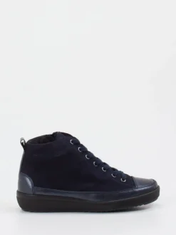 Christian Dietz – Stiefelette aus Veloursleder Dunkelblau