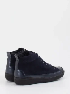 Christian Dietz – Stiefelette aus Veloursleder Dunkelblau