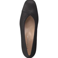Cinzia Valle – Blockabsatz-Pumps aus Veloursleder schwarz