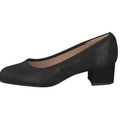 Cinzia Valle – Pumps aus glänzendem Textil schwarz