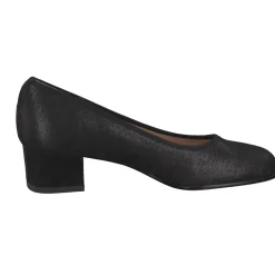 Cinzia Valle – Pumps aus glänzendem Textil schwarz