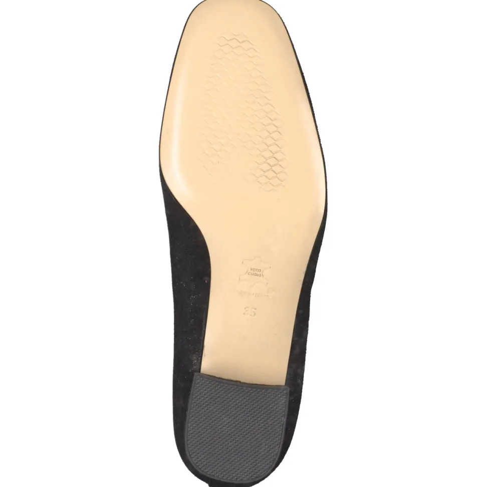 Cinzia Valle – Pumps aus glänzendem Textil schwarz