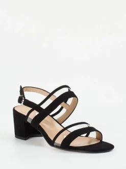Cinzia Valle – Sandale aus Veloursleder in Schwarz