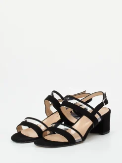 Cinzia Valle – Sandale aus Veloursleder in Schwarz