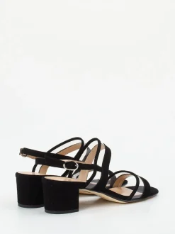 Cinzia Valle – Sandale aus Veloursleder in Schwarz