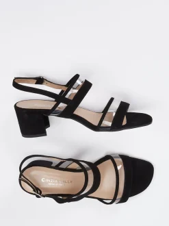 Cinzia Valle – Sandale aus Veloursleder in Schwarz