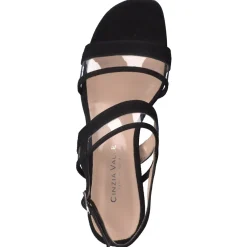 Cinzia Valle – Sandale aus Veloursleder in Schwarz