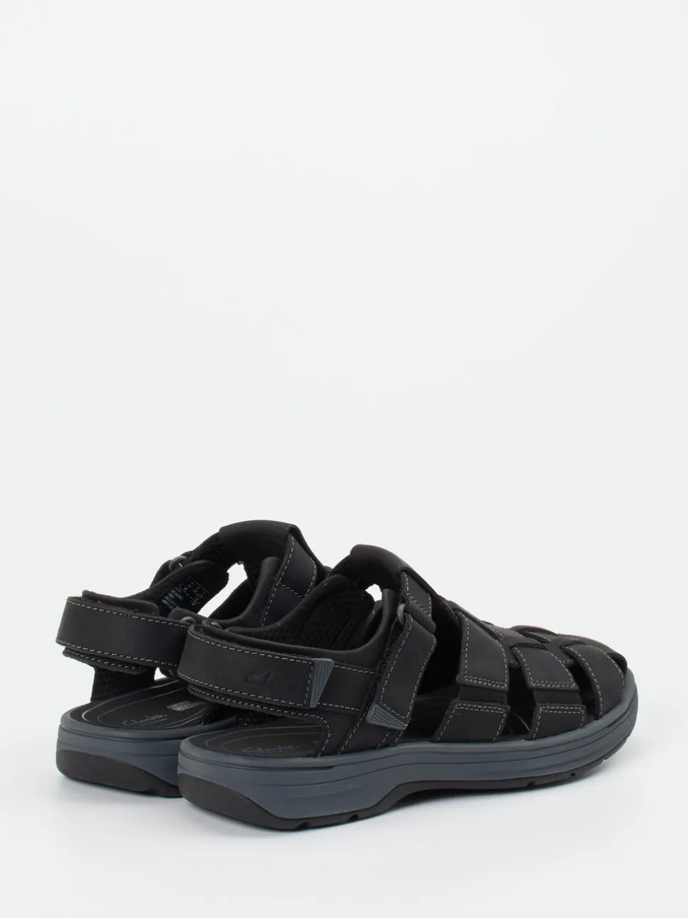 Clarks – Fischersandalen aus Fettleder Schwarz